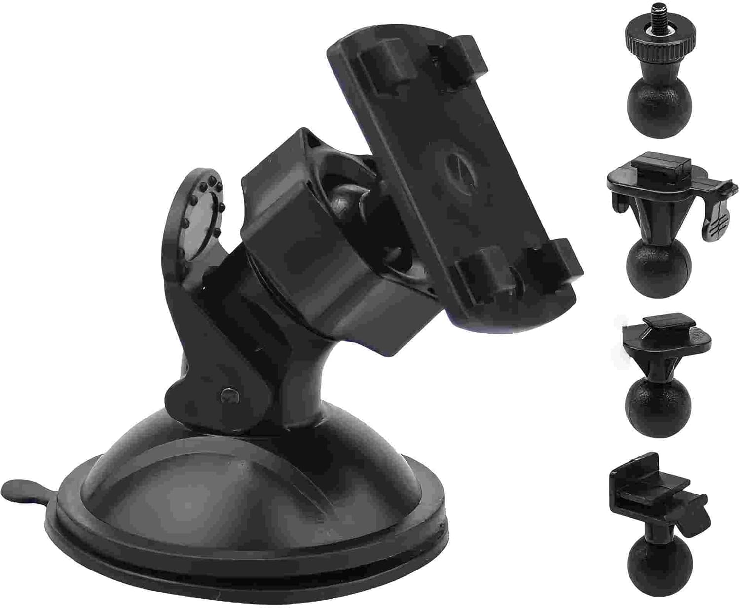 EVIMARLEN car navigation and dash cam mounts 6 adapters suction cup dashboard windscreen mount, 360° car mount dash cam holder for driving dvr camera gps sports camer