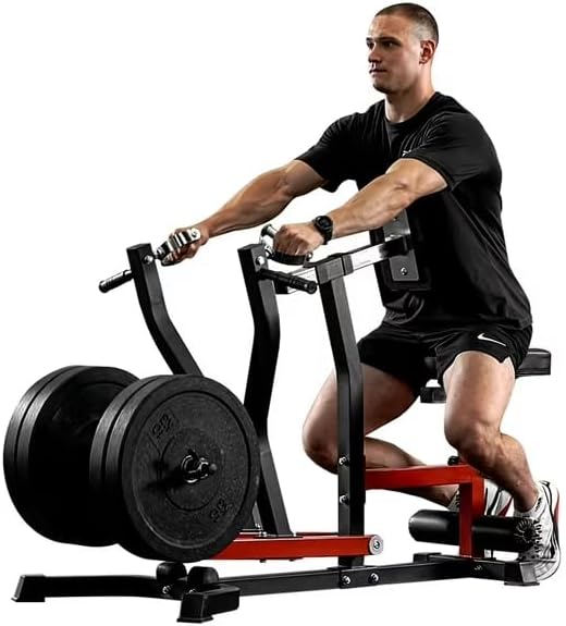 Mikolo Plate Loaded Seated Row Machine for Home Gym, 400LB Capacity, Independent Arms & Adjustable Seat for Full Back Workout