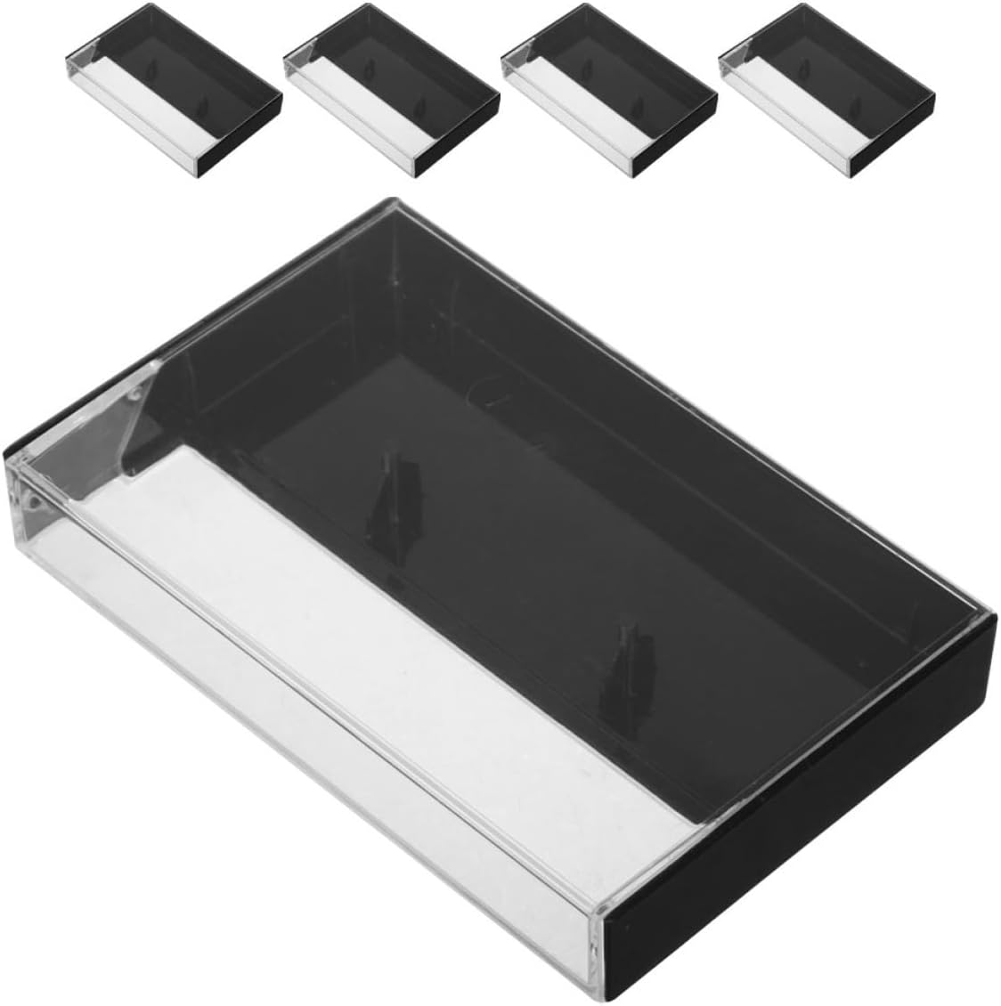 Empty Cassette Case Set of 5 Plastic Storage Holders Suitable for Crystal Storage and Collector