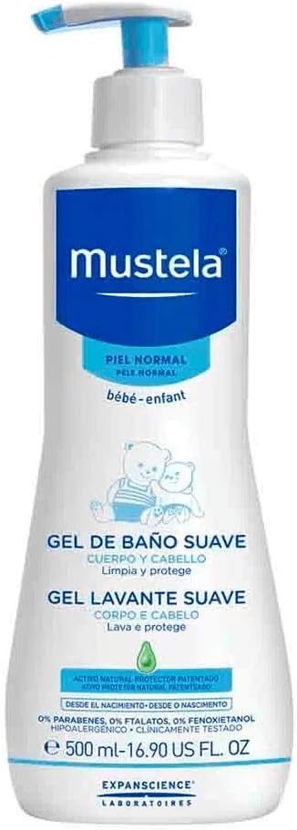 Mustela Dermo Cleansing Bath Gel, Body and Hair Wash Baby Newborn – 500 ml