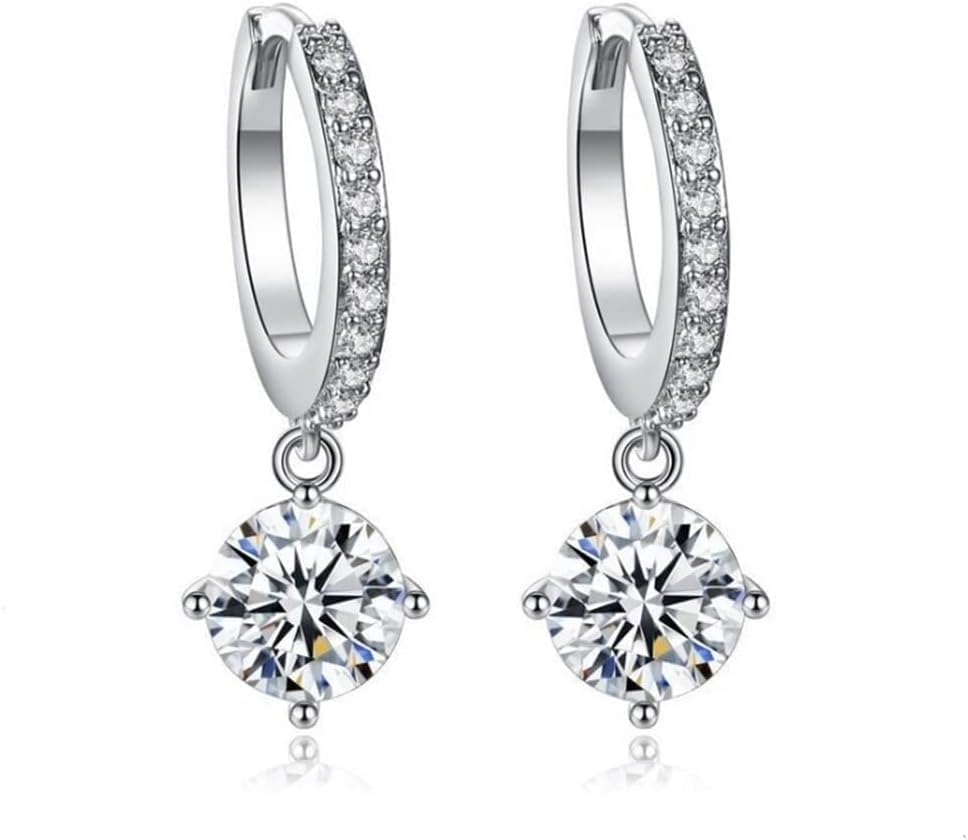 Hoop Loop 325 Sterling Silver Hoop Earrings with Sparkling Crystal Jeweler Box Gift – Elegant Jewelry Gift for Women, Mother, Wife, and Girls