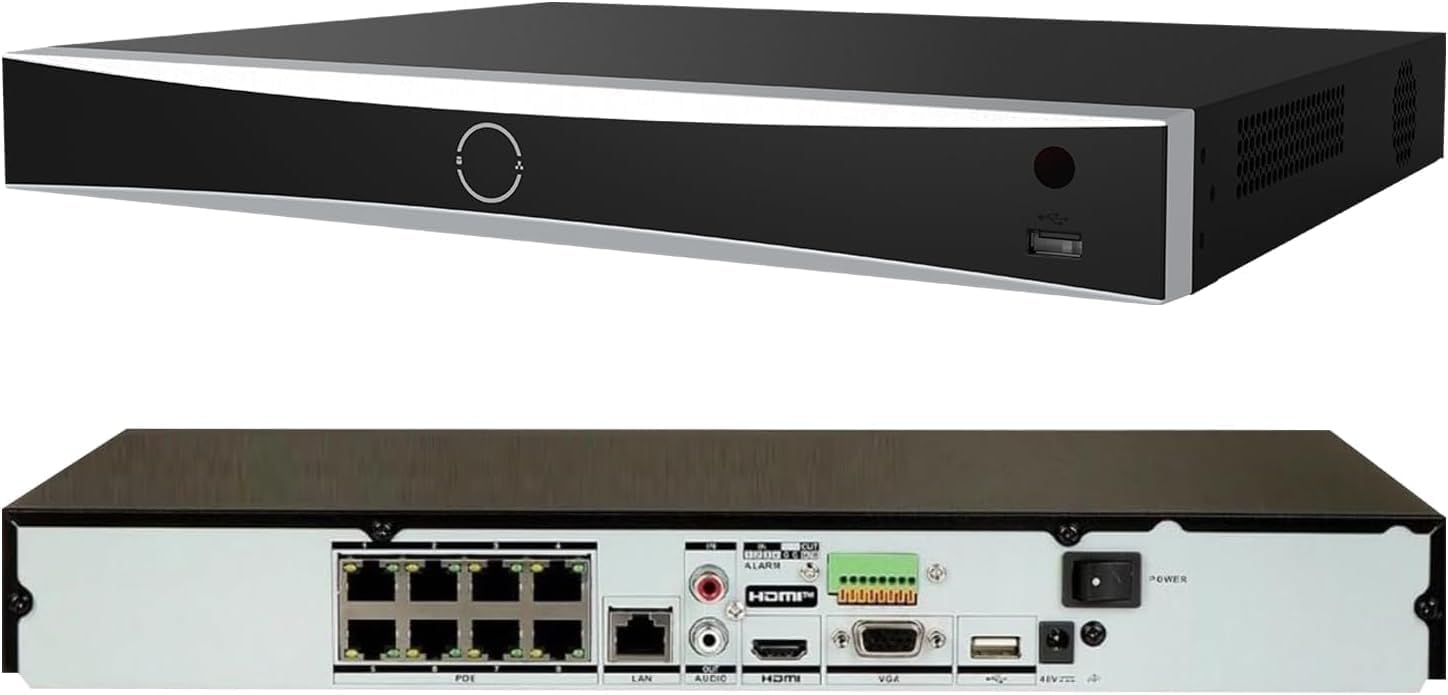 DS-7608NXI-K2/8P 4K 8CH PoE NVR Human/Vehicle Detection H.265+ No HDD