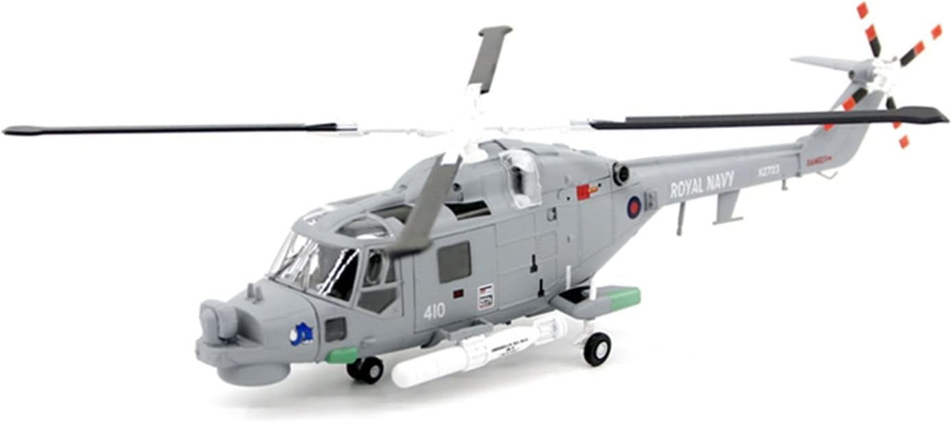 FMOCHANGMDP Military Fighter Plastic Die Cast Model, 1/72 Scale Royal Navy MK8 Lynx Helicopter Model, Adult Toys And Decorations, 8.5 X 7Inshs