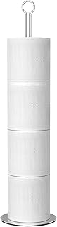 Toilet Paper Holder Stand - with Reserve Function, Free-Standing Toilet Paper Storage Holder, Stainless Steel Toilet Roll Holder Stand for Bathroom & Toilet Spare Rolls Storage