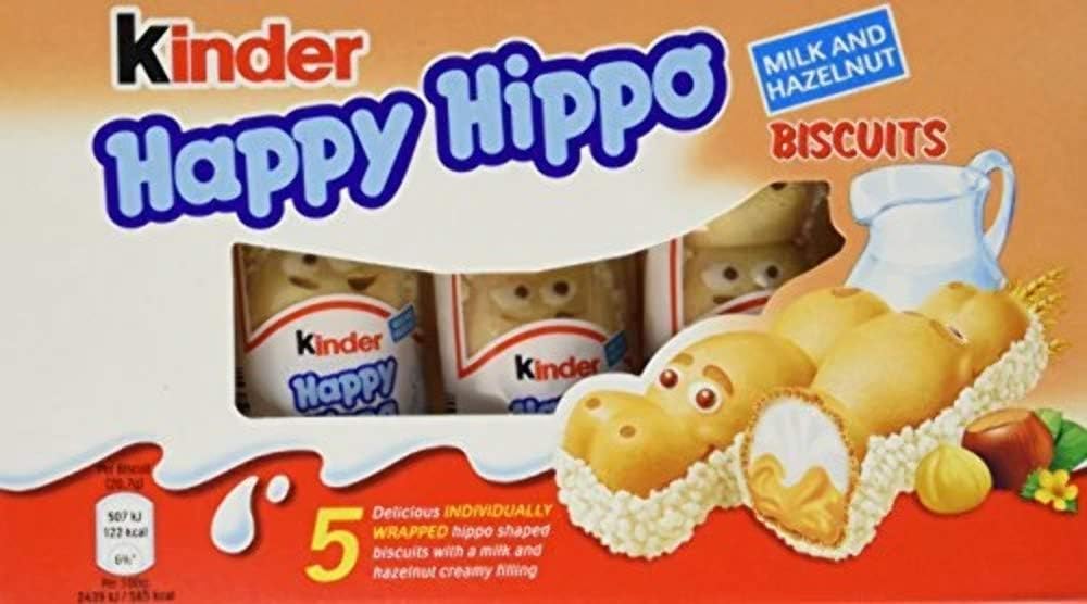 Kinder Happy Hippo Biscuit Pack 5x20.7g 103.5g