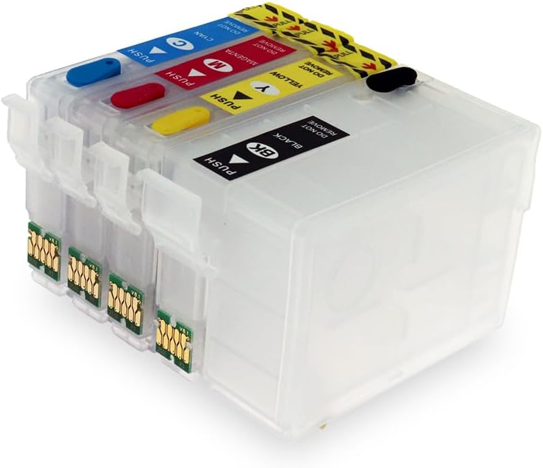 Refillable Ink Cartridges T254 T252XL120-BCS T252XL220 T252XL320 T252XL420 for Workforce WF-7710 WF-7720 WF-7210 WF-7110 WF-7620 WF-7610 WF-3640 WF-3620 Printer