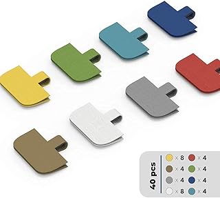 Cable Labels Large Size, XIAOXI Write On Cord Label, Wire Labels, Cable Tags and Wire Tags for Cable Management and Identification - 40 Pcs (Multi-Color)