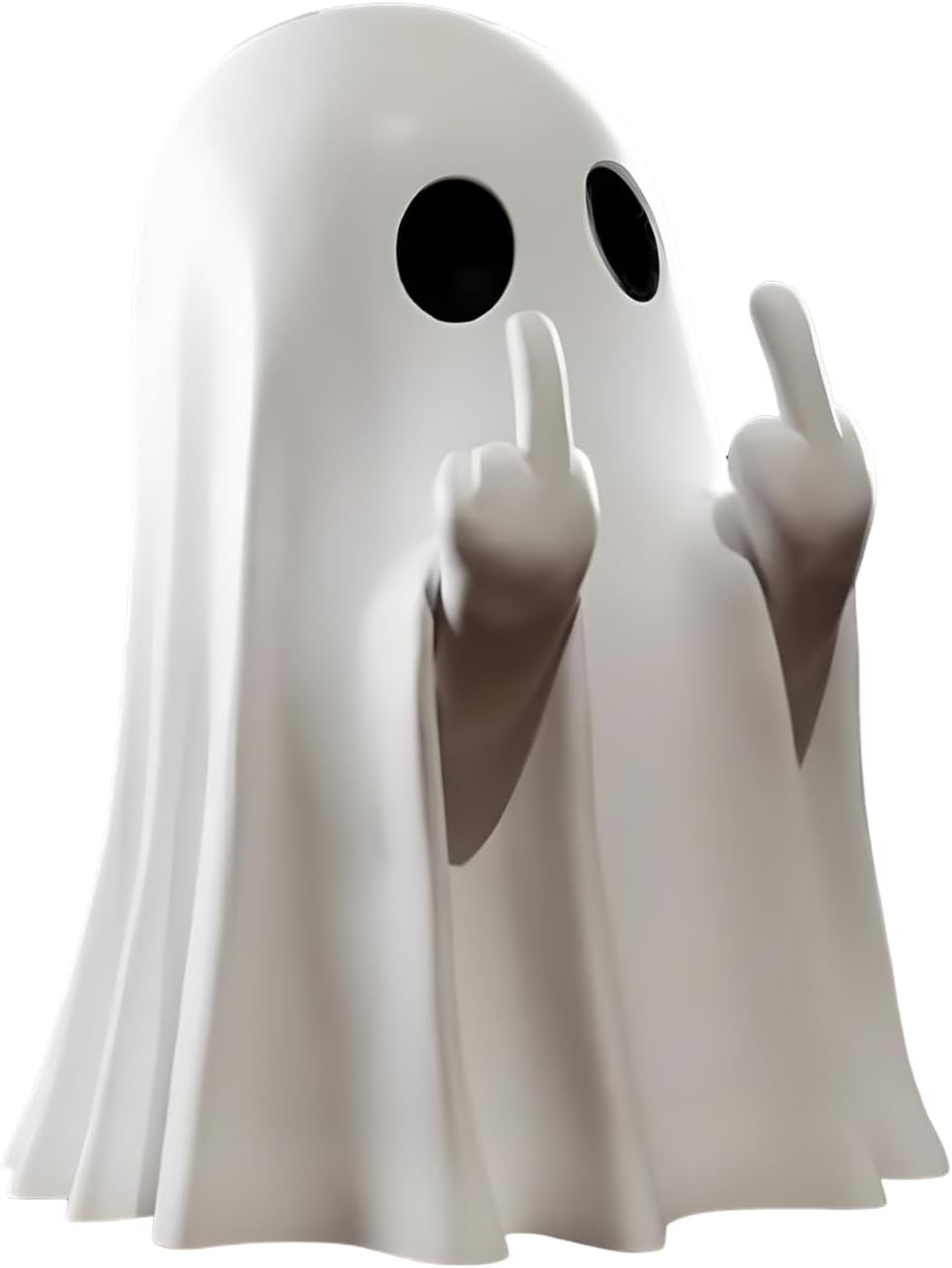 SpirWoRchlan Middle Finger Ghost Statue, Resin Rude Ghost Halloween Figurine, Funny Halloween Ghost Ornament, Ghost Figurine, 2024 New Spooky Ghost Sculpture for Halloween Decorations C