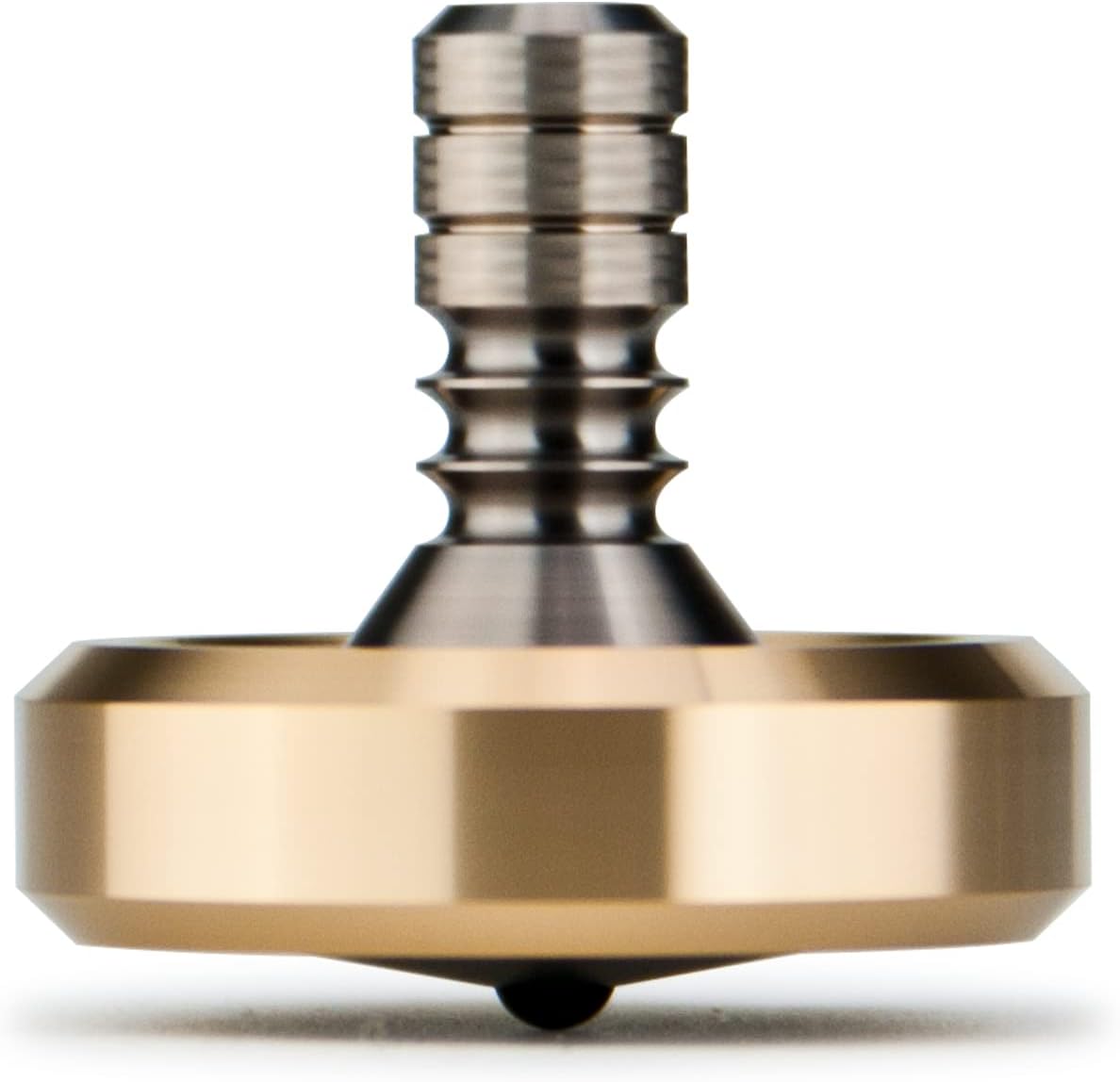 DjuiinoStar Premium Spinning Top, Brass Collar with Titanium Stem, 8-10 Minutes, High Precision EDC Desktop Toy DST-814R