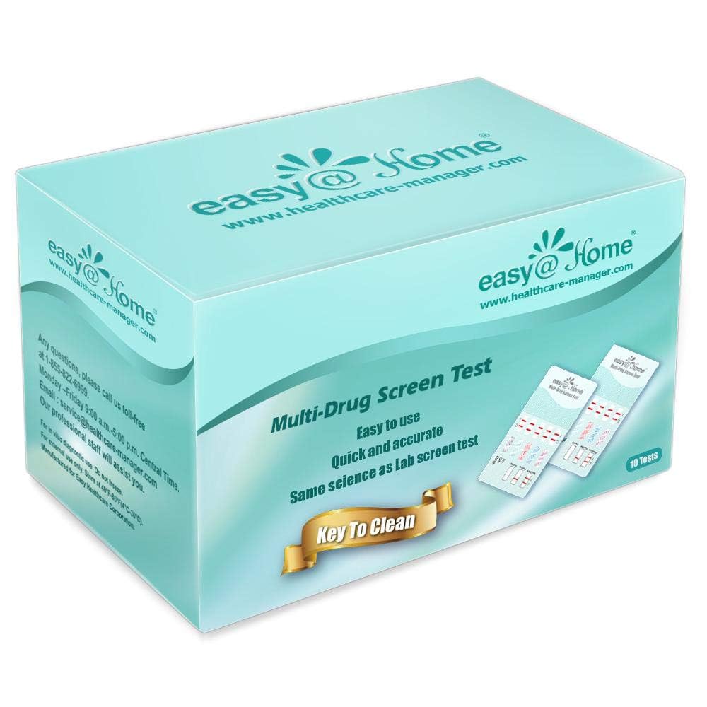 Easy@Home 12 Panel Instant Drug Test Kits Including BUP, OPI 300 - Testing Marijuana (THC), BUP,COC,MOP/OPI300, AMP,BAR,BZO,MDMA,MET/mAMP, MTD, OXY,PCP #EDOAP-6125B - 10 Pack