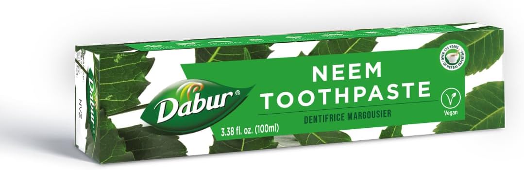 Dabur Toothpaste 100ml -US (Neem, 3.38 Fl Oz (Pack of 3))