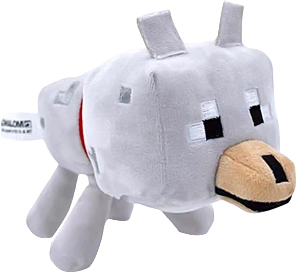 HFFJJLTU Cute Plush Doll, Gray Wolf Plush Toy, Soft and Cute Stuffed Animal, for Boys, Girls and Game Fans (Wolf 23 cm)