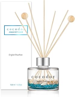 COCODOR Aqua Reed Diffuser/English Pearfree, 4.05oz(120ml) /1 Pack, Birthday, Wedding Gift, Home & Office Decor Aromatherapy Diffuser Oil Gift Set