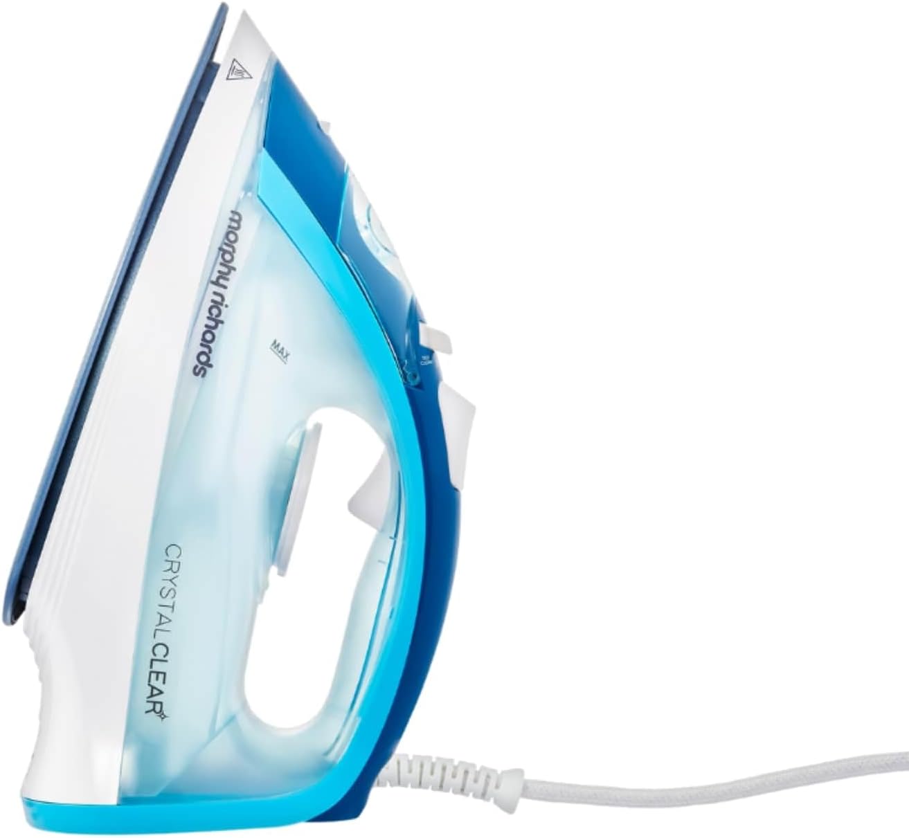 Morphy Richards Crystal Clear Steam Iron, Ceramic Non-stick Soleplate, 100g Steam Shot, 30g Steam Output, Anti-scale, 350ml Water Tank, Self Clean, 2400W, Turqouise/White, 300300