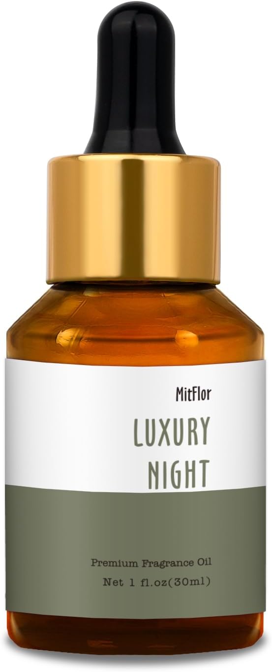 Luxury Night Fragrance Oil, MitFlor Single Scented Oil, Large Size Premium Grade Fragrance Oil for Soap & Candle Making, Hotel Scent Essential Oil, Rich & Warm Scent for Home Fragrance, 30ml