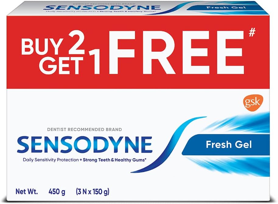 Sensodyne Fresh Gel Toothpaste Combo | Pack 3 x 150g