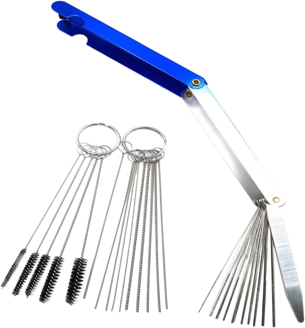 OSOLADY 3Sets Carburettor Cleaning Needles and Brushes Kit for Motorcycle Atv Throttle Body Cleaner Tools for Equipment Maintenance