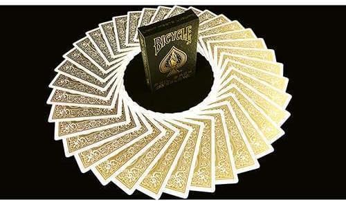 SOLOMAGIA Bicycle - MetalLux Foil back - Gold - Card Games - Magic Tricks and Magic