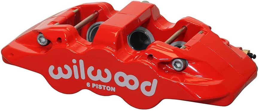 Wilwood 120-13290-RD AERO6 Radial Mount 6-Piston Caliper, Red, Left Hand