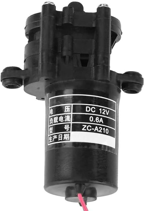 12V Diaphragm Pump, ZC Plastic High Efficiency Self Priming Pump, Priming Water Hydraulics, Pneumatics & Plumbing Gear for Circulation, Ligent Toilet, RV Marine Boat