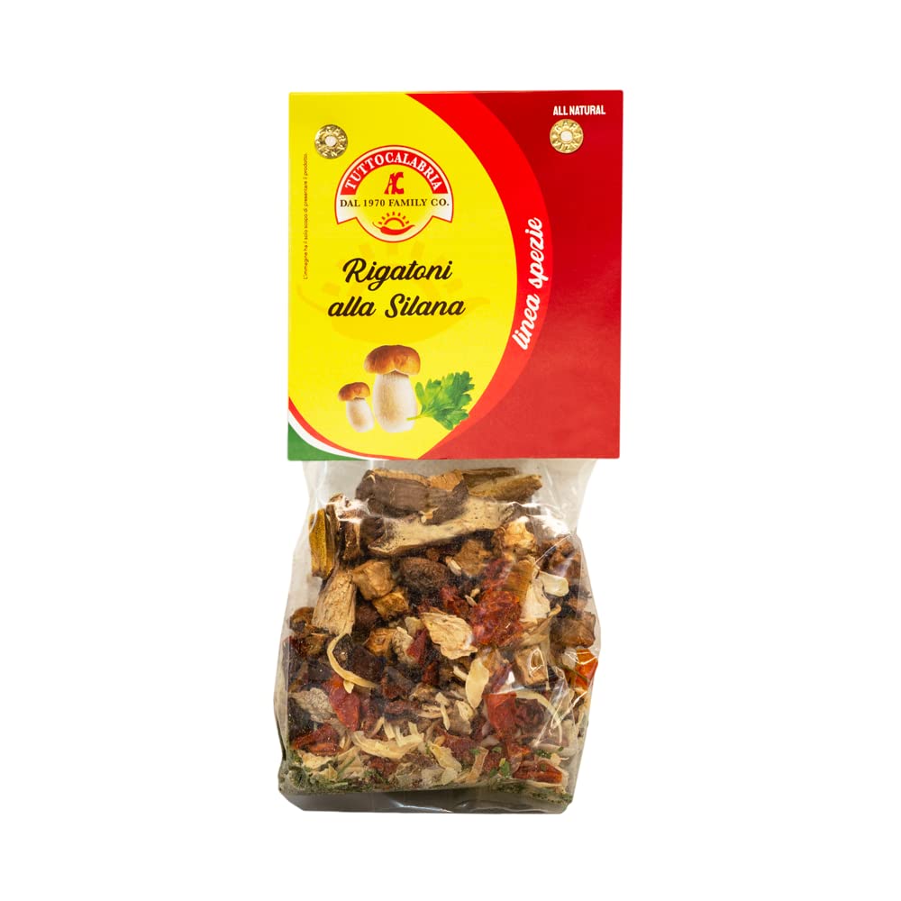 Italian Pasta Sauce Seasoning Mix, Rigatoni alla Silana, Add oil to pan, heat, mix in seasoning, and then toss with your favorite pasta, 2.1 oz, TuttoCalabria