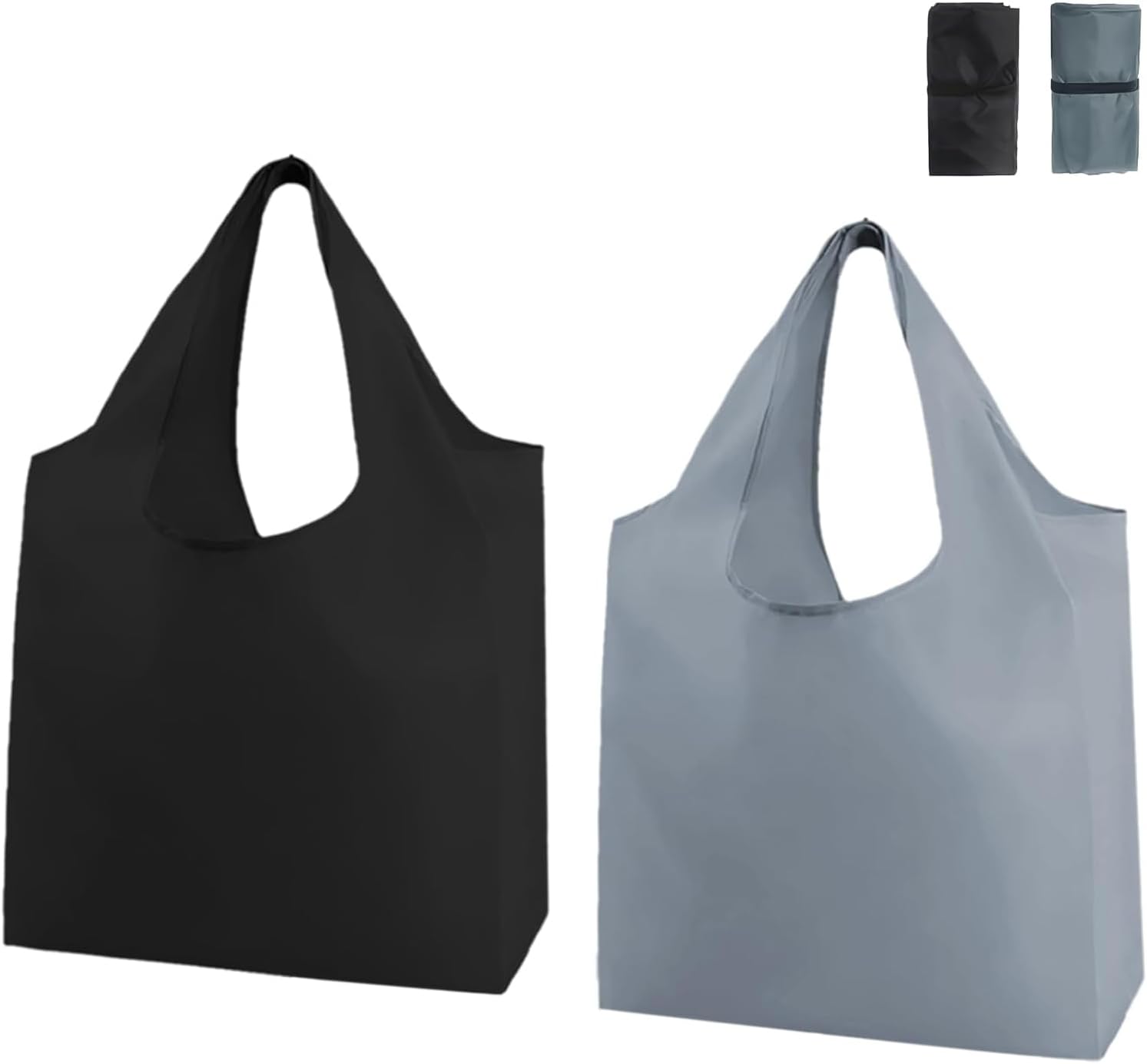 2 Pack Reusable Shopping Bags - Foldable Grocery Shopping Tote Bag for Daily Shopping Groceries Travel Storage, Waterproof Shopping Bags Washable Lightweight Bag for Daily Outdoor Women Men