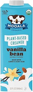 Mooala Organic Vanilla Bean Plant-Based Creamer | NOW BIGGER & BETTER | Shelf-Stable, Gluten-Free, Soy-Free, Vegan & Non-Dairy Creamer – 32 fl oz. (Pack of 1)