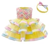 3M-6T Baby Girls Ruffle Flower Dress Elegant Pageant Party Wedding Lace Gown Dresses