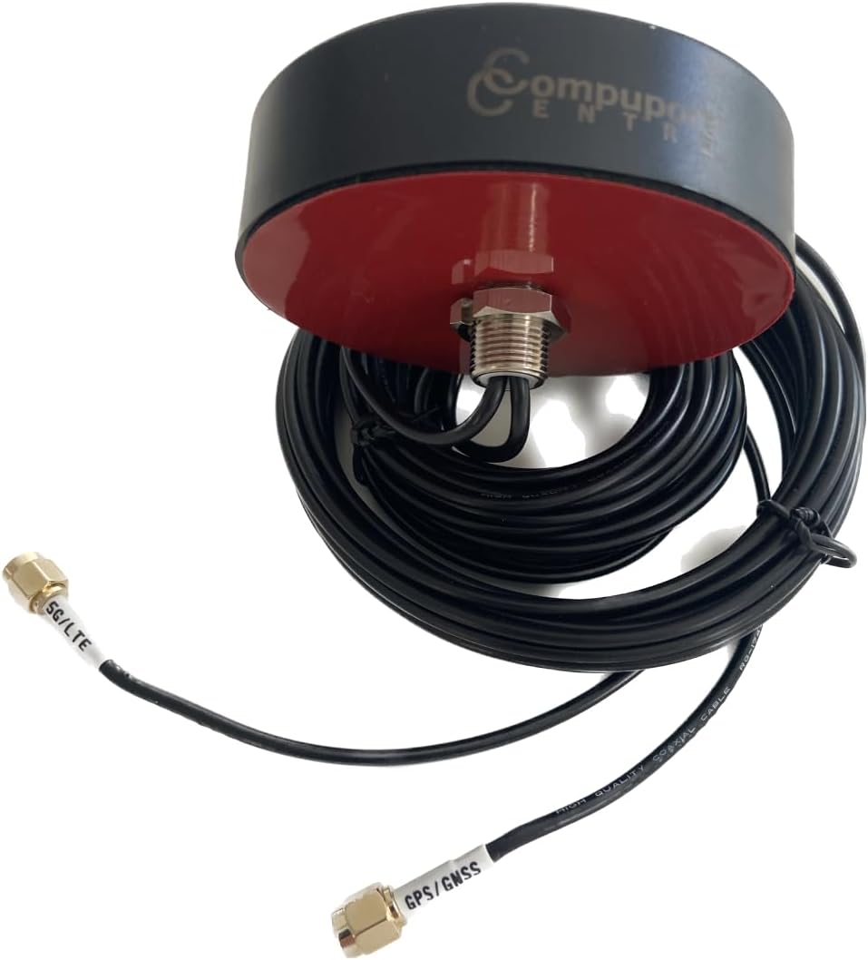 The CompuPort 2in1 5G LTE/GPS/GLONASS Combination Puck Style M2M MIMO Antenna is Designed for Remote Monitoring Applications. It Features Vandal Resistance and a high-gain Cellular Antenna.