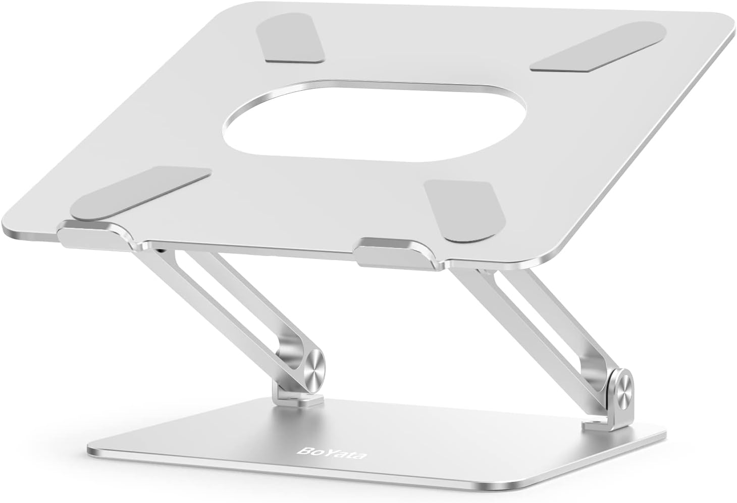 BoYata Laptop Stand, Laptop Holder, Multi-Angle Stand with Heat-Vent, Adjustable Notebook Stand for Laptop up to 17 inches