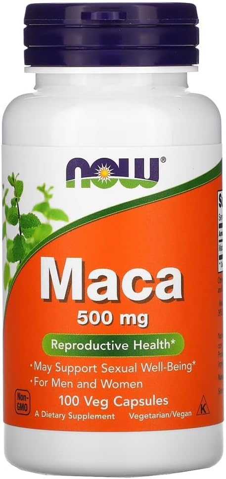 Now Foods – Maca 500mg | Herbal Support for Vitality & Reproductive Health – 100 Vcaps