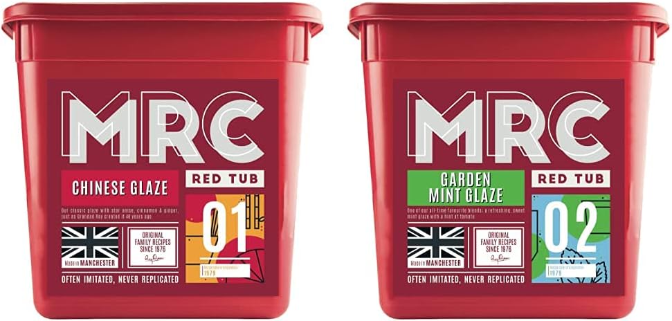 MRC Chinese Glaze Red Tub 2.5 kg (Pack of 1) & Garden Mint Glaze Red Tub 2.5 kg (Pack of 1)