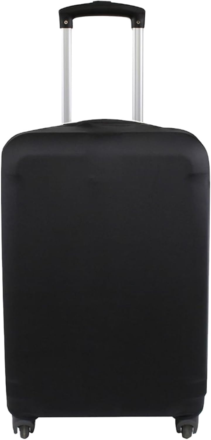 Explore Land Travel Luggage Cover Suitcase Protector Fits 23-26 Inch Case (Black, M)