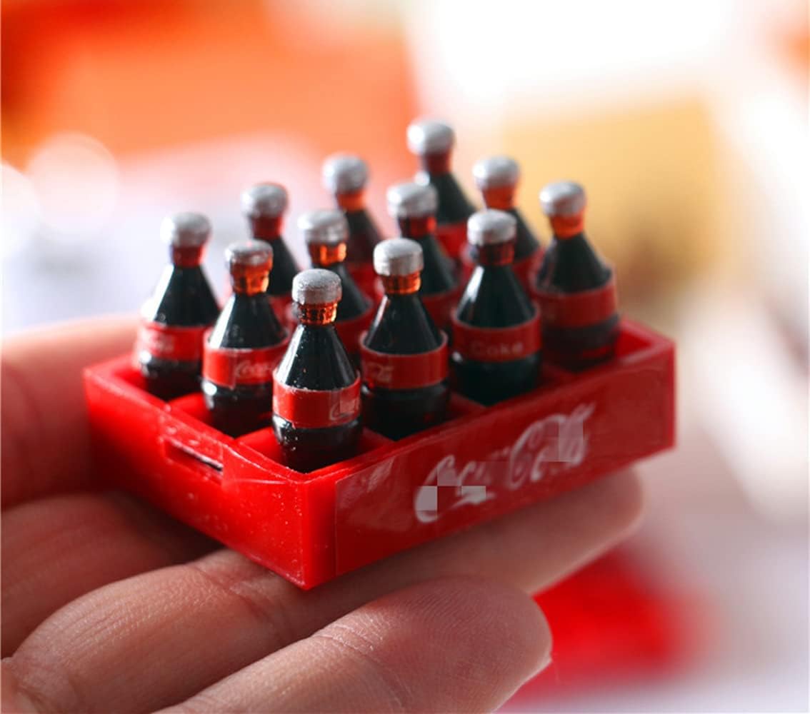 Dollhouse Kitchen Accessories, 1:12 Dollhouse Miniature 12 Piece Soft Drink with Tray