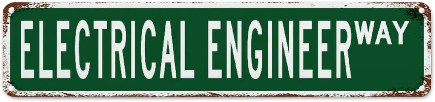 Electrical Engineer Vintage Metal Signs Electrical Engineer Decor Professional Wall Decoration Plaques Quality Street Metal Sign Men Cave Decor Vintage Wall Art for Living Room Bedroom Workshop
