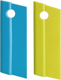 Honla 2 Pack Small Squeegees,Mini Silicone Squeegee for Car Windows,Side Mirrors,Bathroom Glass Shower Mirrors,Kitchen Countertops and Sink,Blue,Green