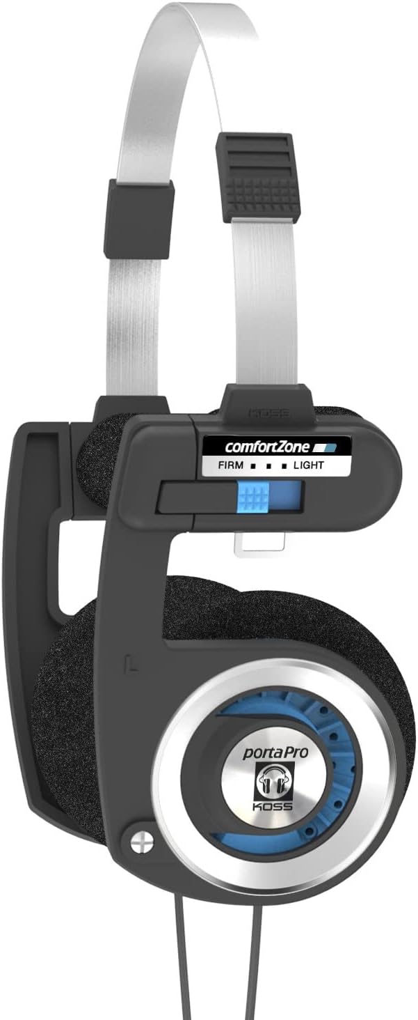 Koss "Porta Pro" Stereophones (3.5 mm Jack) for iPhone/iPad/iPod/MP3 Players/Samsung/Smartphones - Black | Silver