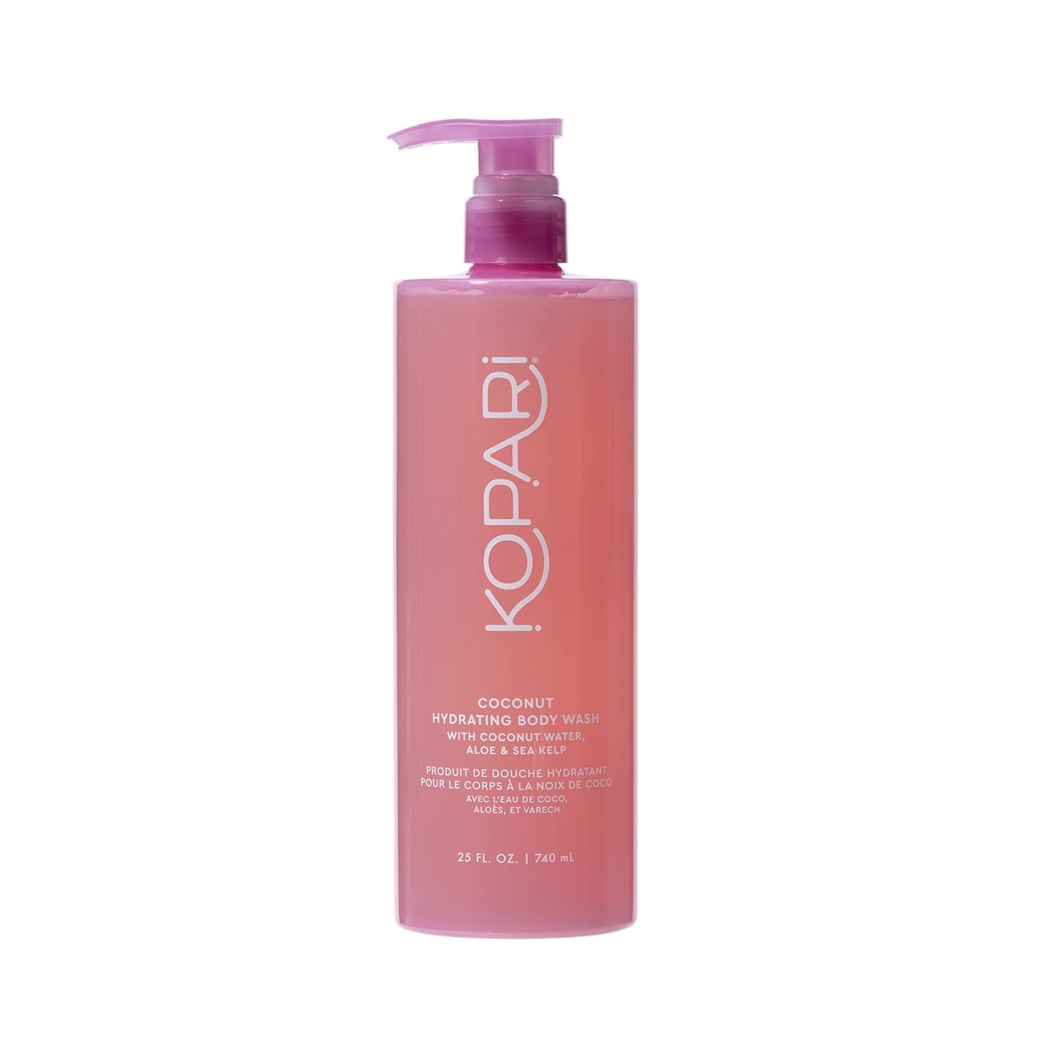 Kopari Jumbo Coconut Hydrating Body Wash with Organic Coconut Water, Sea Kelp and Aloe Vera, Luxurious Gel to Foam, Sweet Coconut & Vanilla, 25 oz