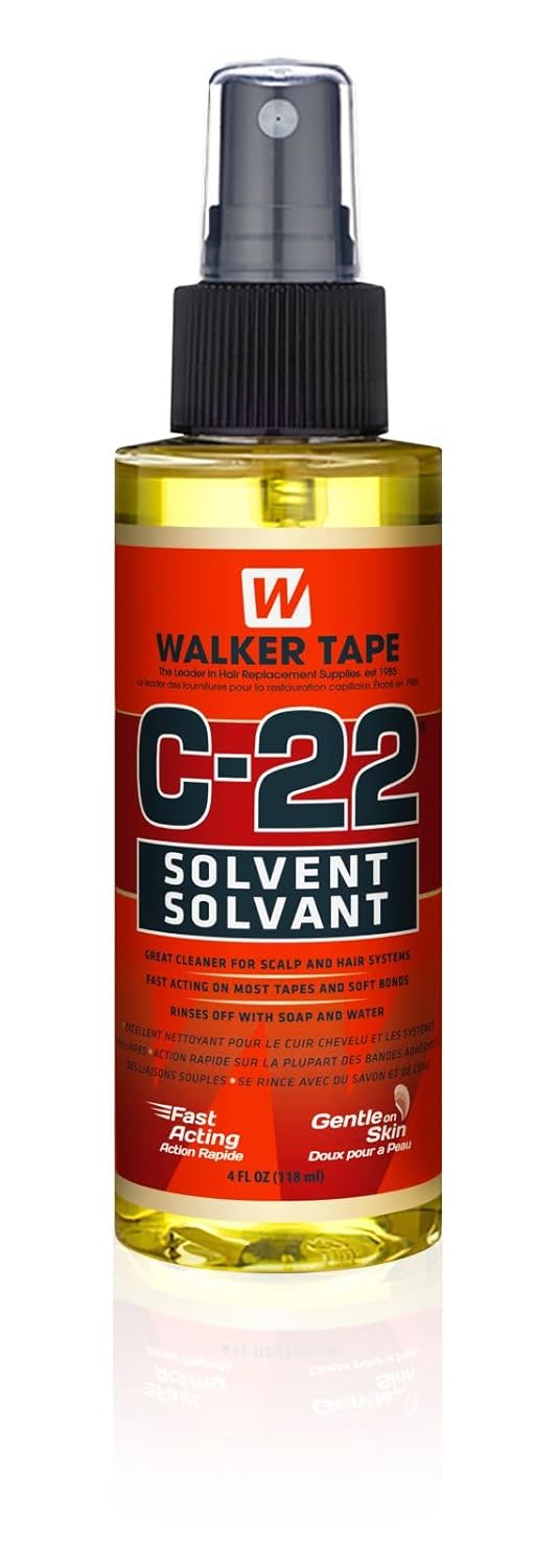 C-22 Solvent – Fast-Acting Adhesive Remover for Scalp & Hair Systems – Gentle on Skin, Rinses with Soap & Water (4 fl oz)