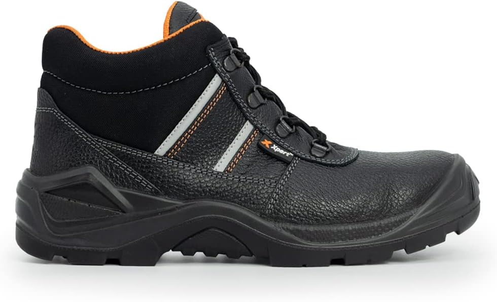 Xpert - Force S3 Safety Contract Boots. Lace Up Steel Toe Cap Shoes, Comfortable And Water Resistant Work Boots For Men. S3 Rating With Midsole Design For Safety