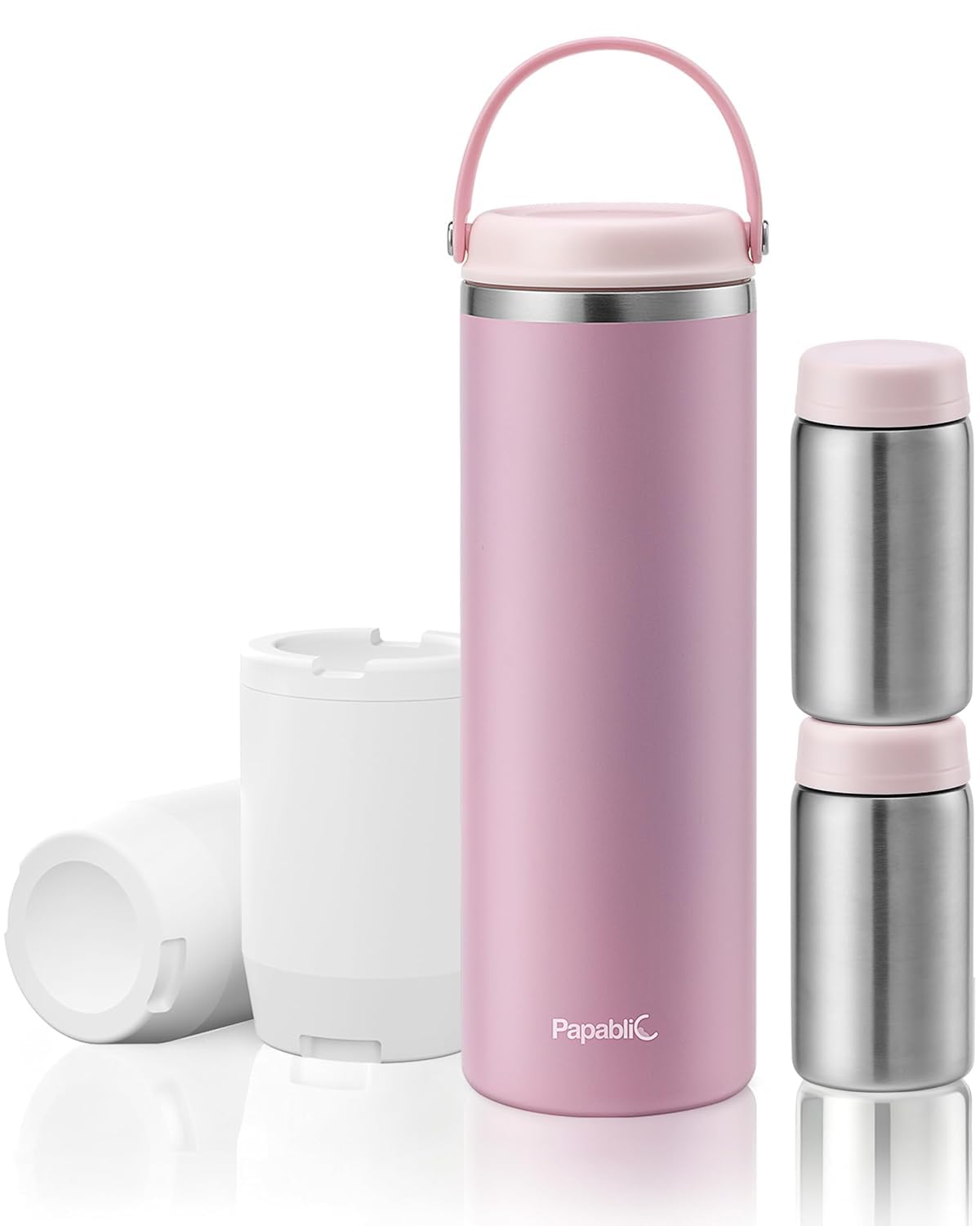 Papablic 360 CapsuleChill Breastmilk Cooler with Stainless Steel Bottles