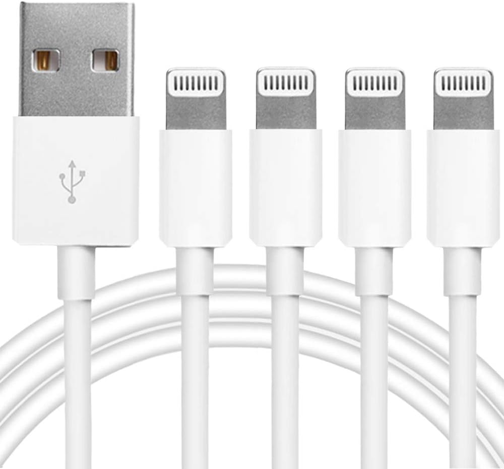 4Pack [Apple MFi Certified] Charger Lightning to USB Charging Cable 6FT Cord Compatible iPhone 14/13/12/11 Pro/11/XS MAX/XR/8/7/6s Plus,iPad Pro/Air/Mini,iPod Touch