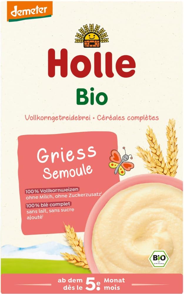 Holle Organic whole grain grain grain gress, 6 x 250 g