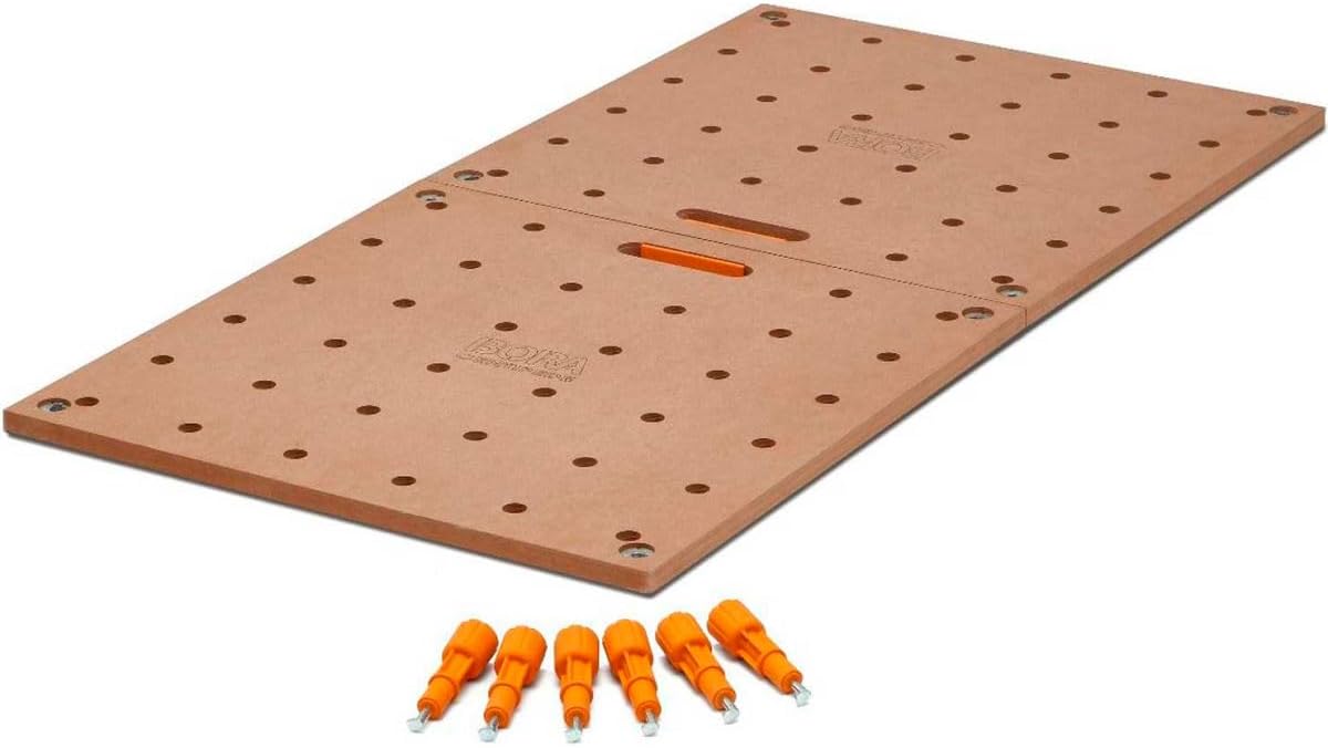 48 x 24 in. Bora Centipede Table Top with 0.75 in. Dog Holes & 4 in. On Center