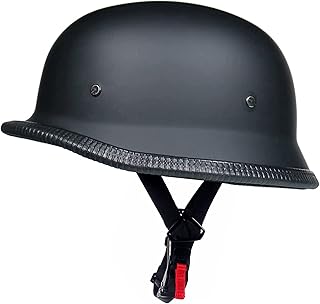 German Style Motorcycle Half Helmet, Retro Half Face Helmet for Adult Men Women DOT Approved