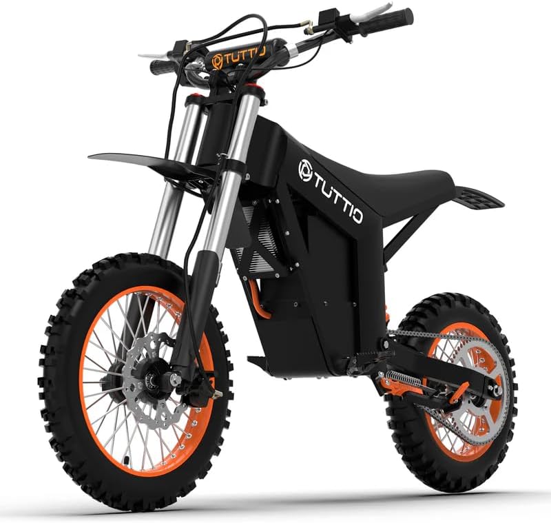 Tuttio Soleil01 Electric-Dirt-Bike Teens Adults - 48V 21AH Electric-Bike 14"/12" Fat Tire Off Road E-Bike High Torque Mini E Bicycle Motorcycle Dirt Bike