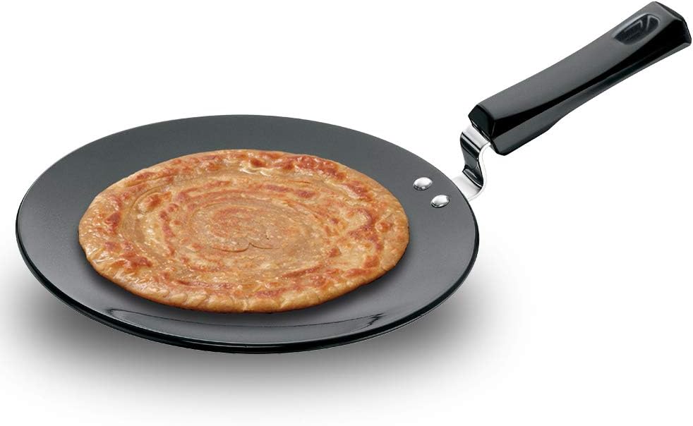 FUTURA Anodised Griddle, 10" With Plastic Handle, Black
