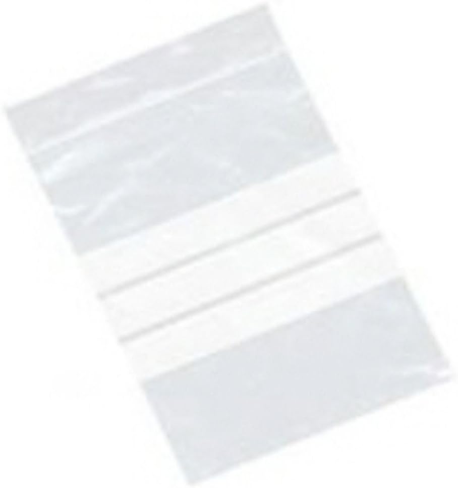 100 Small 1.5 x 2.5" / 37 x 62mm Clear Plastic Polythene Resealable Gripseal Bags With Write On Panels - Grip Press Seal Lock Packing Packaging Storage Pouches White Labelling Strips