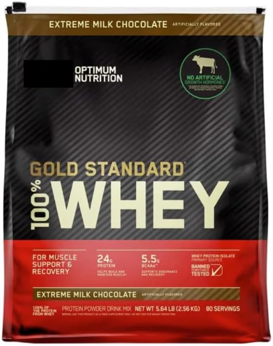 Nutrition Gold Standard 100% Whe'y Protein Powder, Extreme Milk Chocolate, 5.64 lb