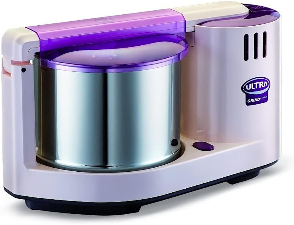 Ultra Grind+ Gold 2 Liter Table Top Wet Grinder with Atta Kneader, 110 Volt- Purple color